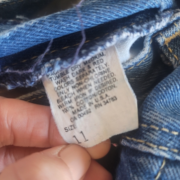 🦋 Vintage 80s LEE high rise pleated drop waist yoke 100% cotton mom jeans - Picture 6 of 7